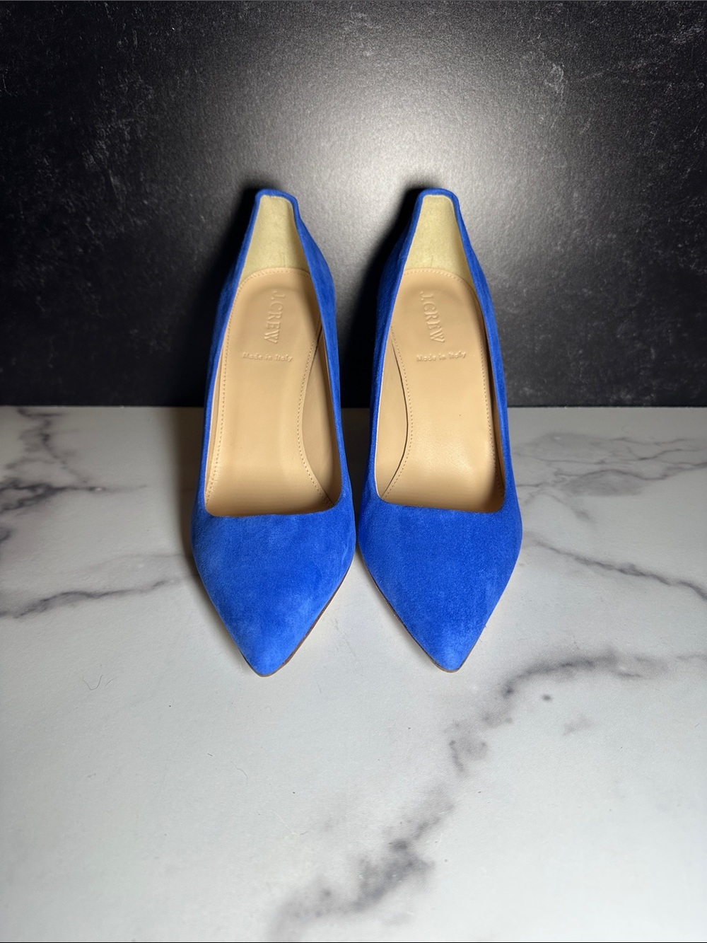 J. Crew Tidewater Suede Pointed-Toe Pumps